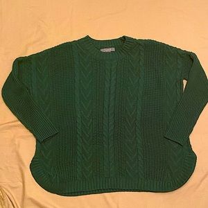 Forest Green Cable Cord Sweater
